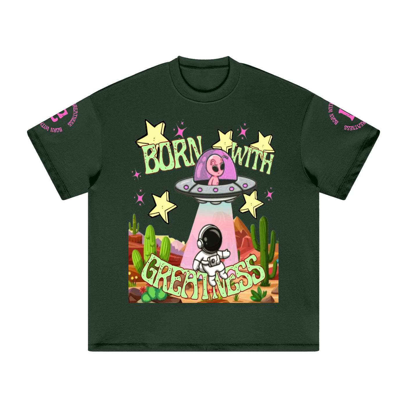 Born With Greatness Alien Astronaut T-Shirt