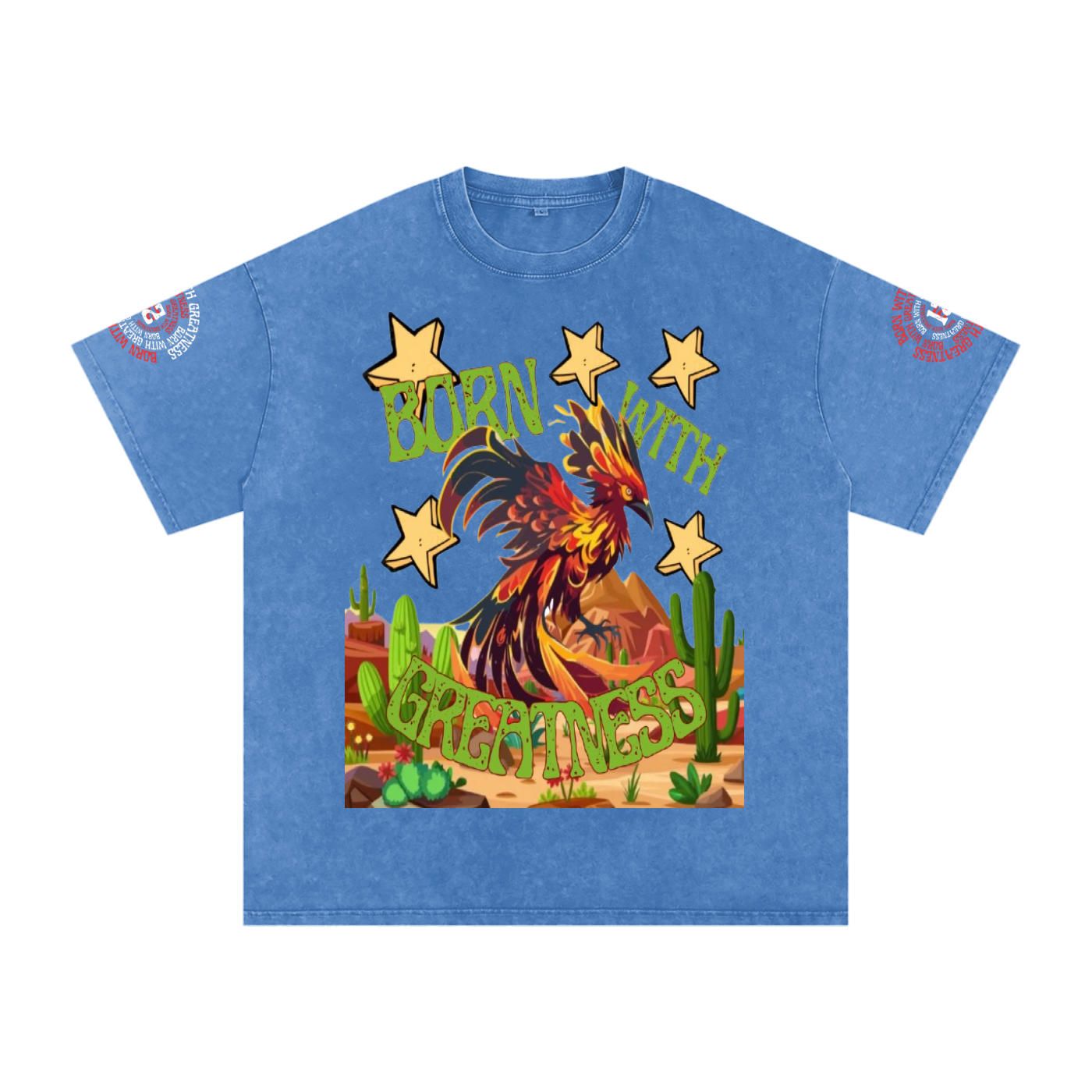 Snow Washed Oversized Cotton T-Shirt