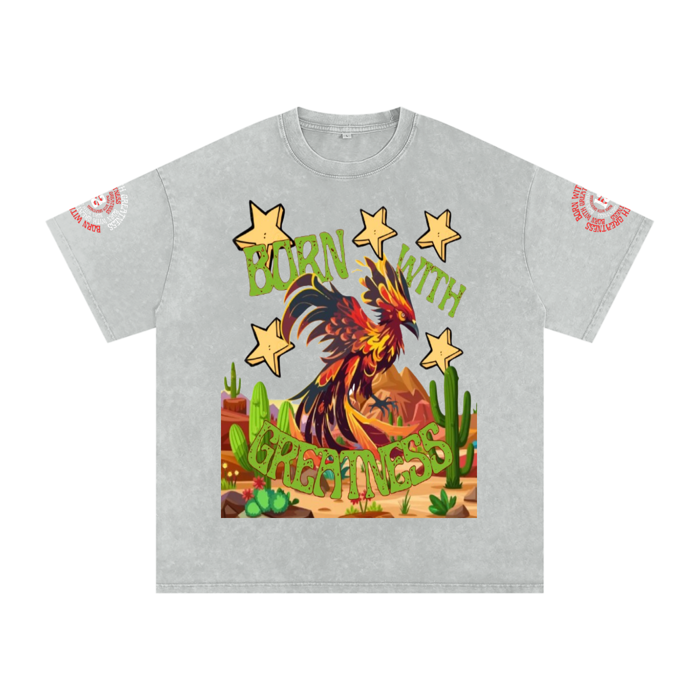 Snow Washed Oversized Cotton T-Shirt