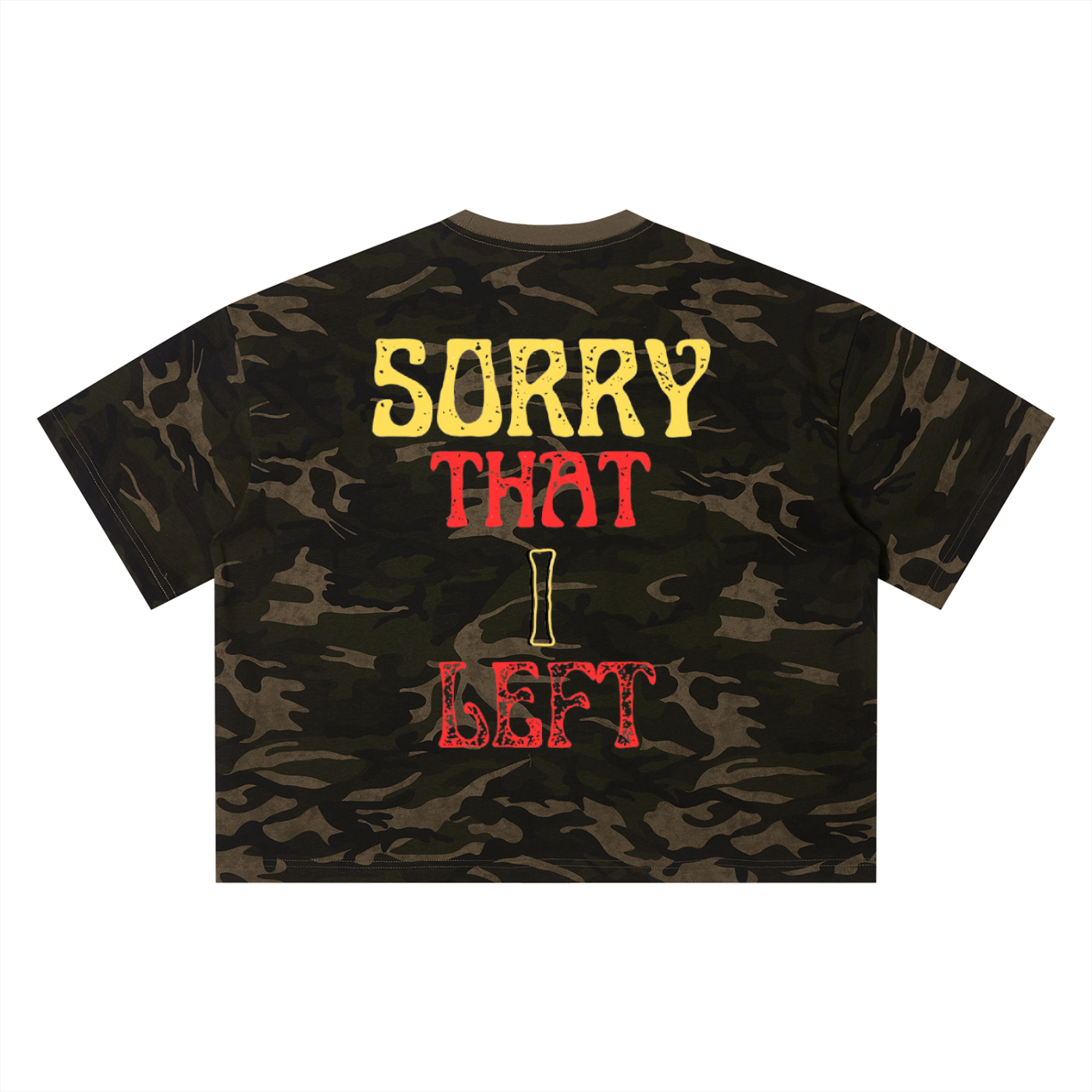 Born With Greatness Camo Oversized Tee