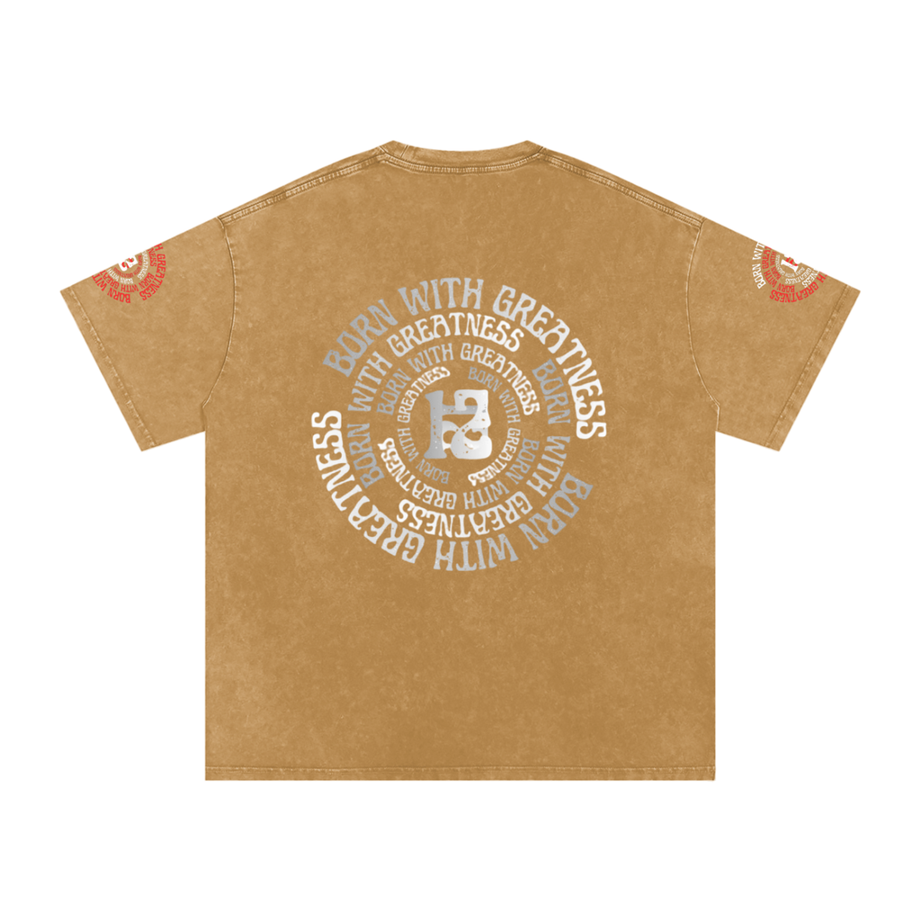 Snow Washed Oversized Cotton T-Shirt