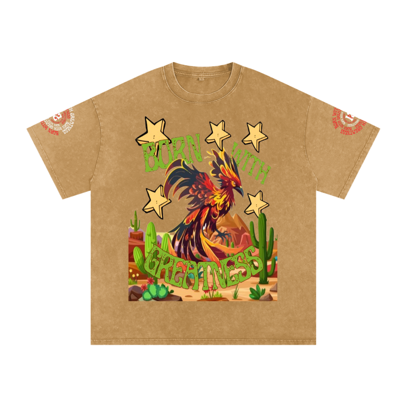Snow Washed Oversized Cotton T-Shirt
